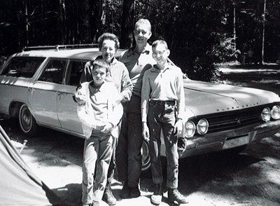 Dick and Olive Hulme with sons Rick (oldest) and David (1964)